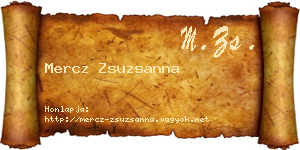 Mercz Zsuzsanna névjegykártya